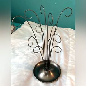 The container store metal jewelry holder by Umbra. 12”